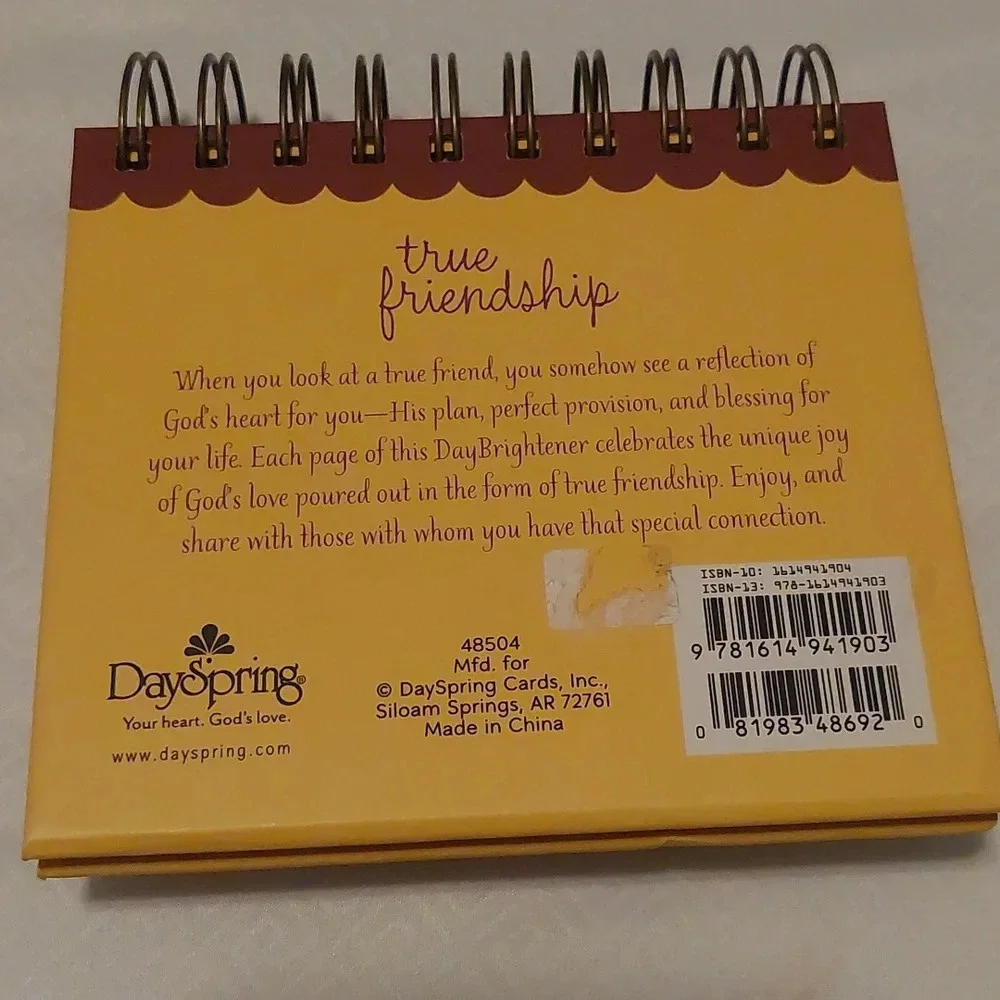 Dayspring True friendship 365 day Perpetual calendar new